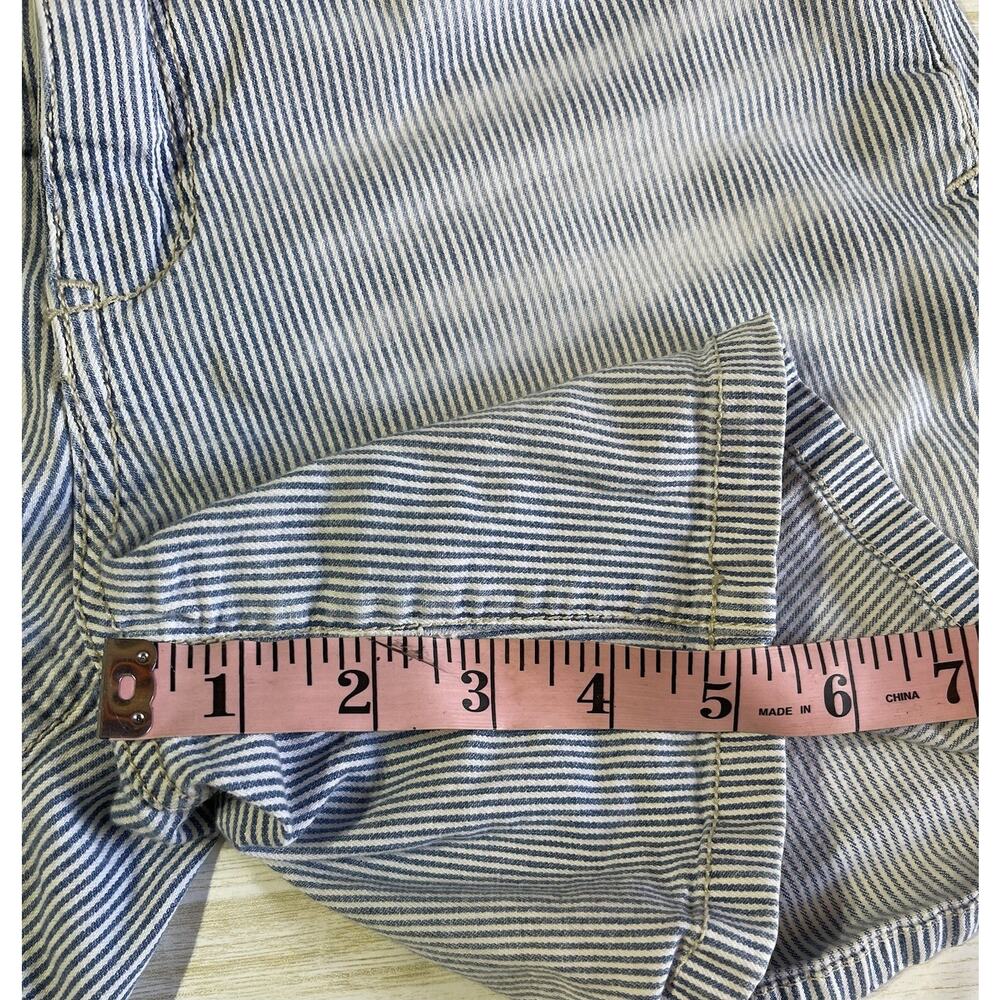 Pilcro and the Letterpress Women’s Blue & White Striped Hyphen Shorts Size 28 - Picture 9 of 11
